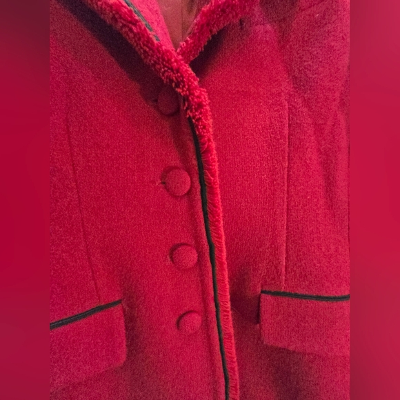 Vintage Saks Fifth Avenue Folio Collection Red Tweed Blazer 🔥 - Picture 4 of 7
